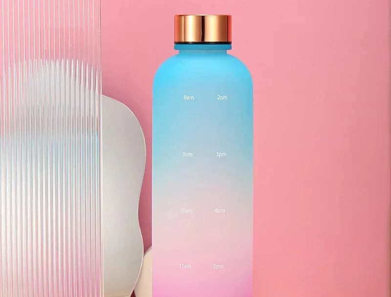 Glass Water Bottle – Aqua Gradient