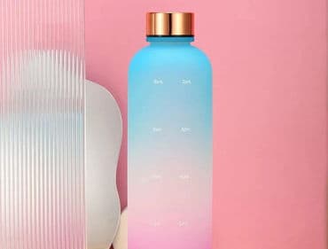 Glass Water Bottle – Aqua Gradient