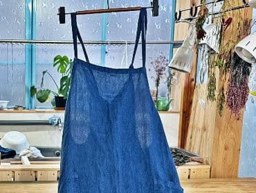 Japanese Indigo-Dyed Linen Apron