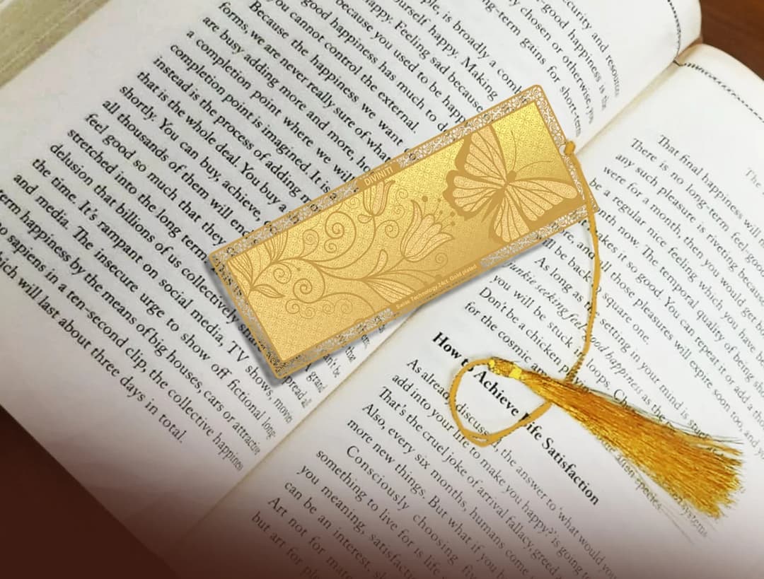 Vintage Gold-Plated Bookmark
