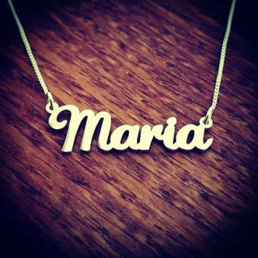 Custom Silver Nameplate Necklace