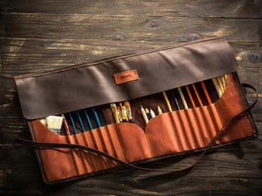 Leather Sketch Roll